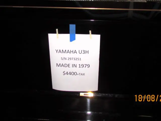 Black Yamaha U3H piano