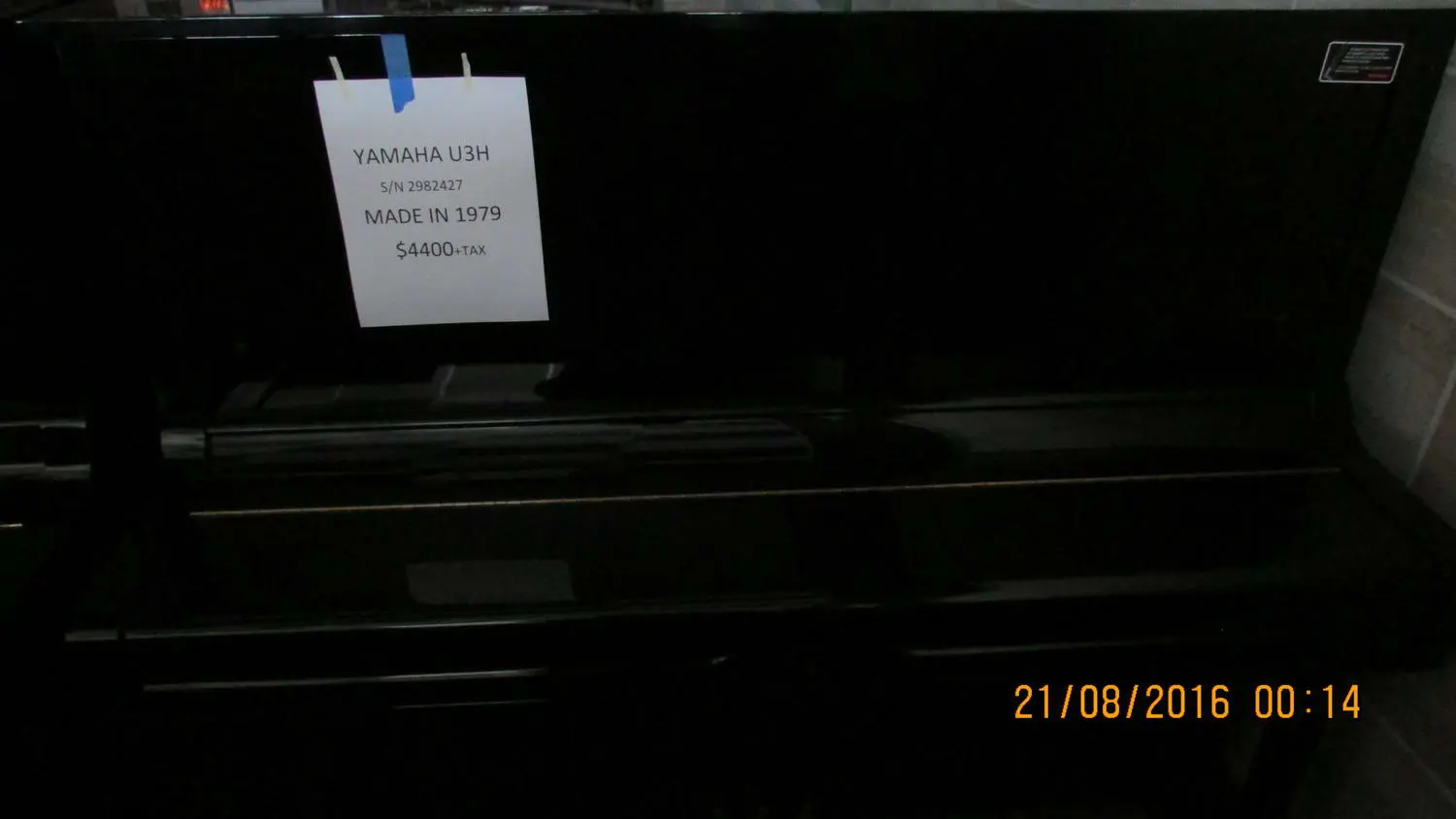 Yamaha U3H upright piano